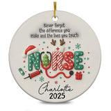 Personalized Nurse Christmas Ornament 3D Inflated Effect