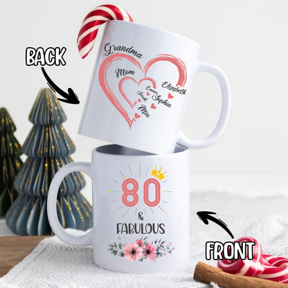 Personalized Grandma Fabulous Birthday Coffee Mug Gift 11Oz 15Oz