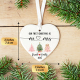 Personalized Our First Christmas As Mr and Mrs Ornament 2025
