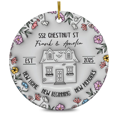 Personalized New Home Ornament 2025 Custom 3D Inflated Effect