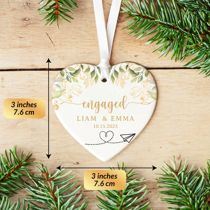 Personalized Ornament Engagement Gifts for Couples Engagement Gifts