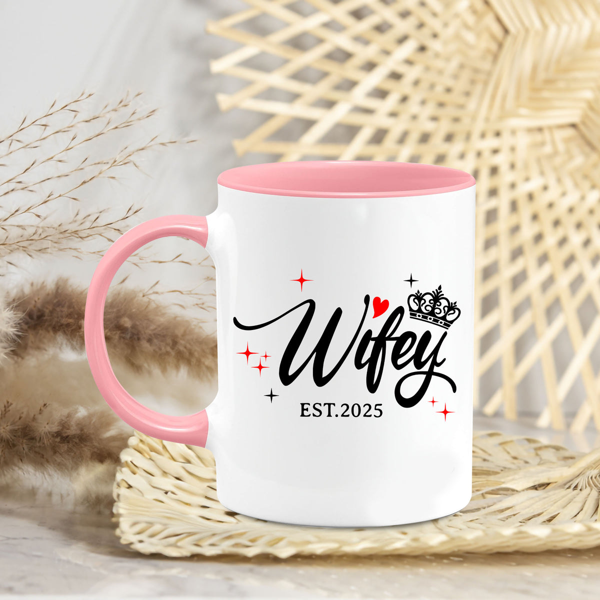 Personalized Customized Gift For Wife Init Letter Custom Coffee Mug 11Oz