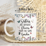 Personalized Custom Map Distance Effect Sister Coffee Mug, Sister Gifts For Birthday