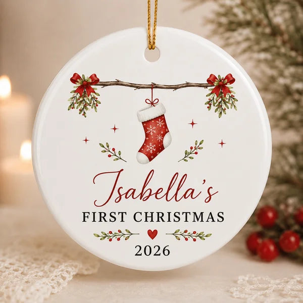 Stocking Names for 3 to 6 Members Including Pets - Our First Christmas 2026 Keepsake Gift