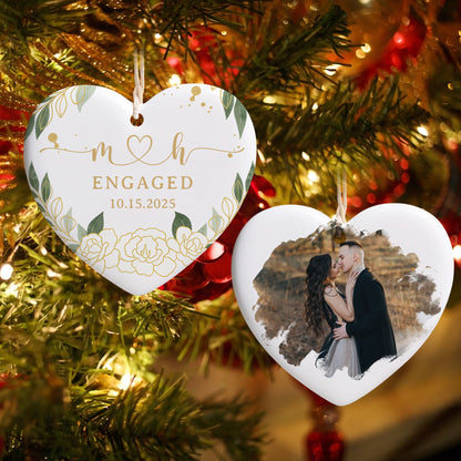 Personalized Ornament Engagement Gifts for Couples