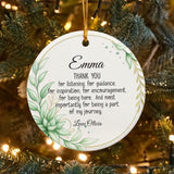 Personalized Thank You Ornament 3D Inflated Effect, Appreciation Gift For Women