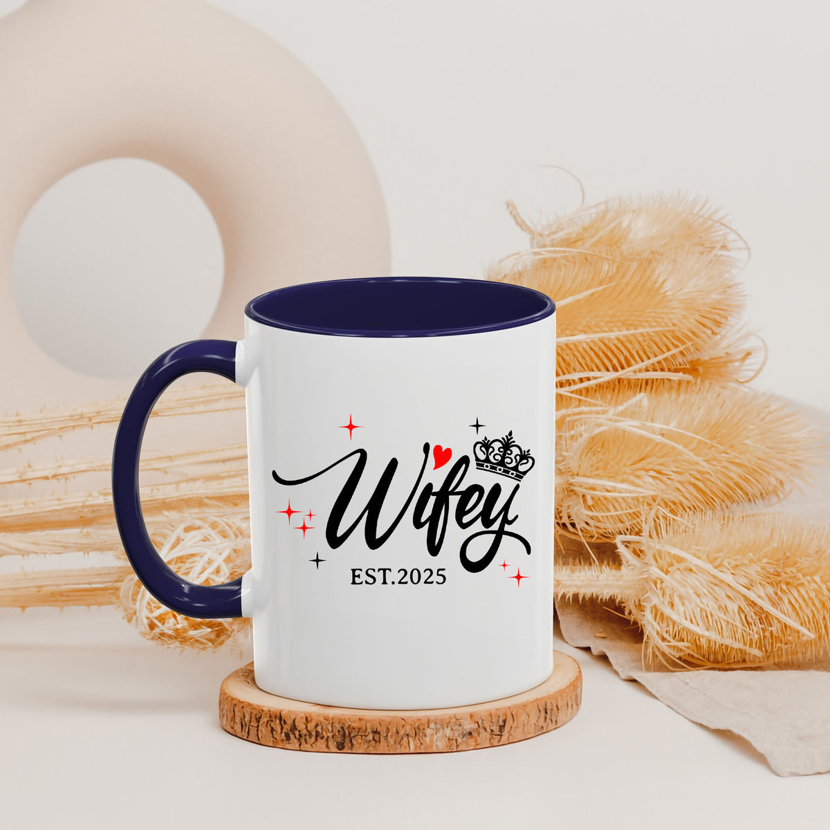 Personalized Customized Gift For Wife Init Letter Custom Coffee Mug 11Oz
