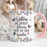 Personalized Custom Map Distance Effect Sister Coffee Mug, Sister Gifts For Birthday