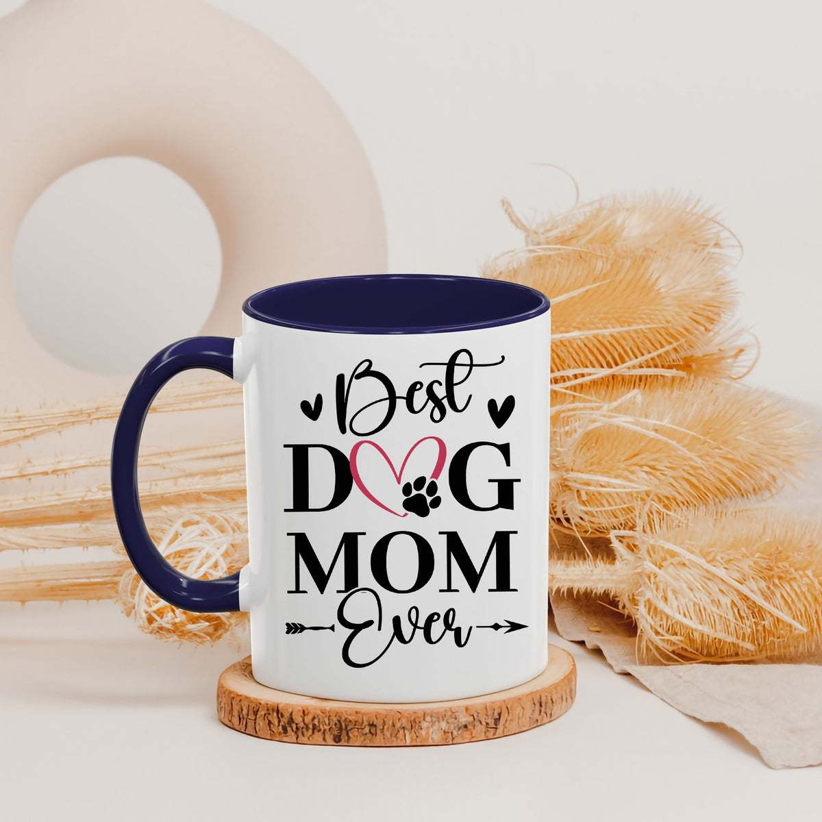 Personalized Dog Mom Gifts For Women Init Letter Custom Mug 11Oz, Dog Mom Gifts Coffee