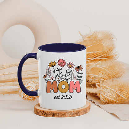 Personalized Birthday Mom Grandma Floral Coffee Mug 11Oz 15Oz