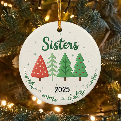 Personalized Sister Ornament 3D Inflated Effect, Gift For Sister Christmas Ornament 2025