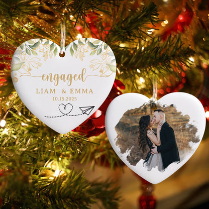 Personalized Ornament Engagement Gifts for Couples Engagement Gifts