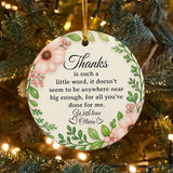 Personalized Thank You Ornament 3D Inflated Effect, Appreciation Gift For Women Thank You