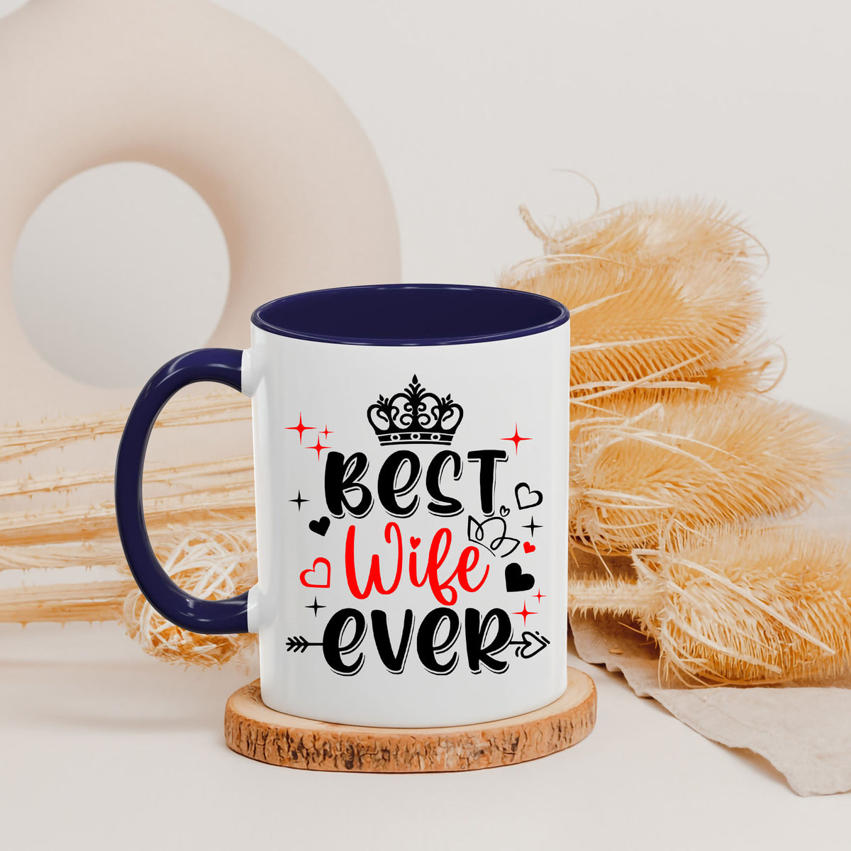 Personalized Customized Gift For Wife Init Letter Custom Coffee Mug 11Oz Gifts For Wife