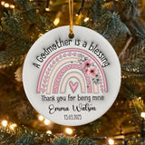 Personalized Ornaments Gifts For Godmother 2025 3D Inflated Effect