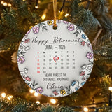 Personalized Retirement Ornament 2025 3D Inflated Effect Gift For Woman