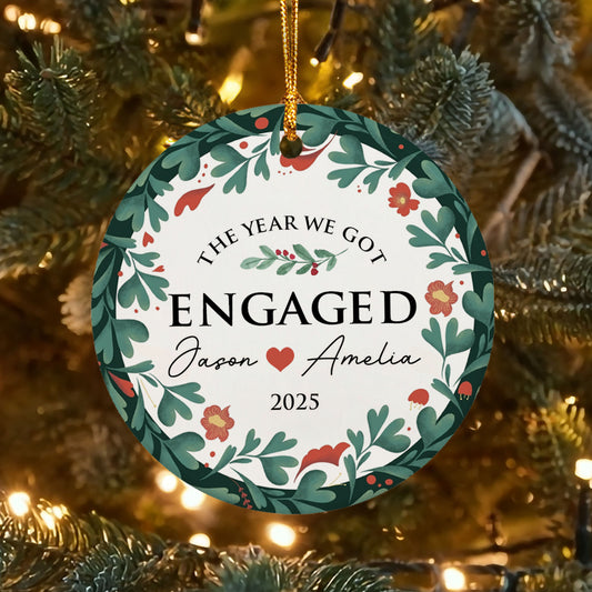 Personalized Ornament Engagement Gifts For Couples