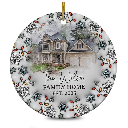 Personalized Custom Family Photo Ornament 2025 3D Inflated Effect