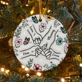 Personalized Customized Holding Mom Hand 3D Effect Ornament