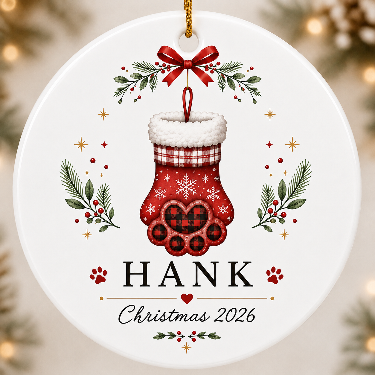 Stocking Names for 3 to 6 Members Including Pets - Our First Christmas 2026 Keepsake Gift