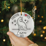 Personalized Cat Memorial Custom 3D Inflated Effect Ornament