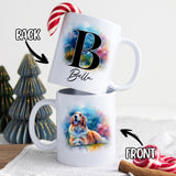 Personalized Gifts For Dog Pet Lovers Init Letter Mug 11Oz, Custom Image Photo & Name