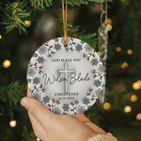 Personalized Christening Custom 3D Inflated Effect Ornament Custom Name