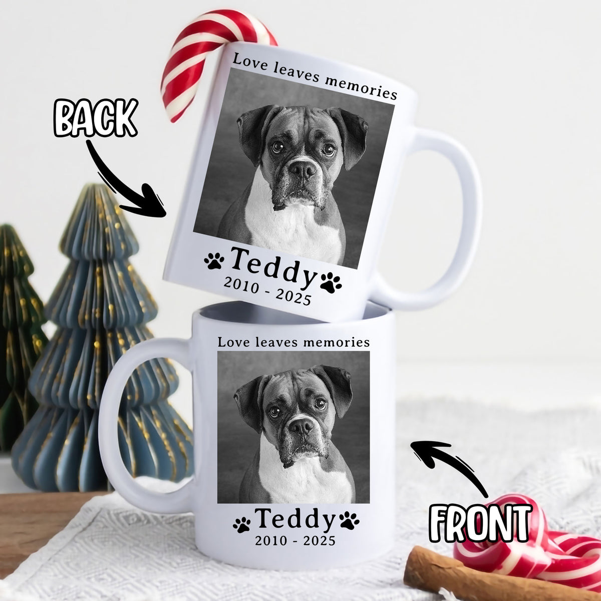 Personalized Custom Image Memorial Dog Coffee Mugs 11Oz Photo & Name