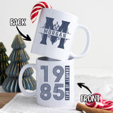 Personalized Customized Birthday Gifts Init Letter Coffee Mug 11Oz 15Oz