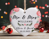 Personalized Wedding Ornament 2025, Mr and Mrs Christmas