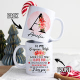 Personalized Customized Gift For Wife Init Letter Custom Coffee Mug 11Oz