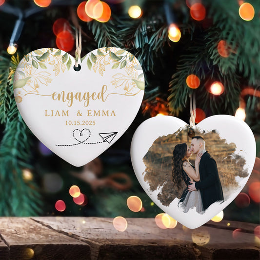 Personalized Ornament Engagement Gifts for Couples Engagement Gifts