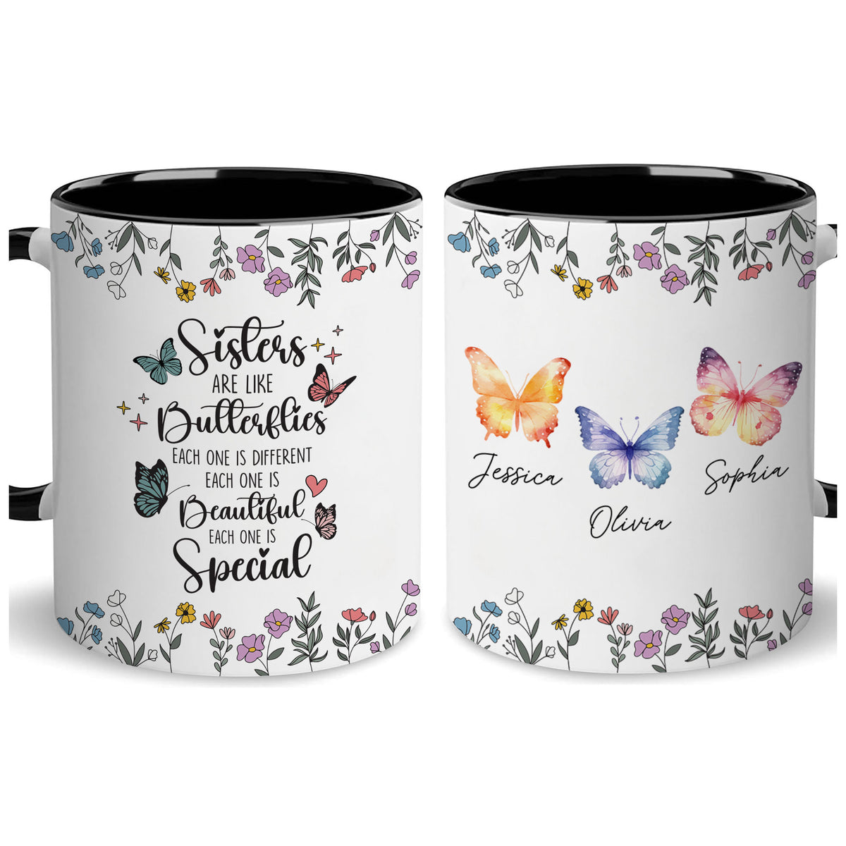 Personalized Sister Custom Name Coffee Mugs 11Oz 15Oz Birthday Christmas