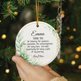 Personalized Thank You Ornament 3D Inflated Effect, Appreciation Gift For Women