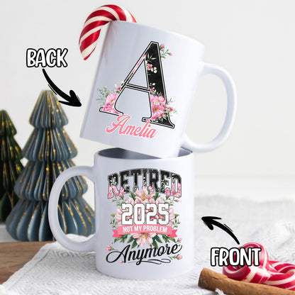 Personalized Gifts For Women Init Letter Custom Mug 11Oz Retirement Gift