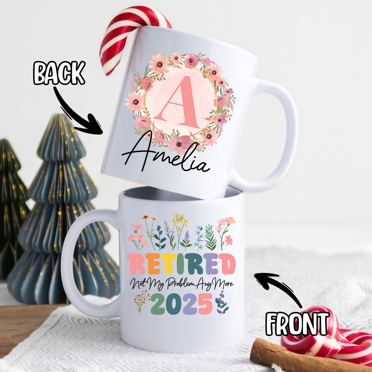 Retirement Gift For Woman Personalized Init Retire Coffee Mug 11Oz