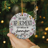 Personalized My First Apartment Ornament, Personalized First Apartment