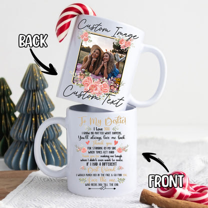 Personalized Customized Photo Mug For Bestie Custom Image Photo Coffee Mugs 11Oz