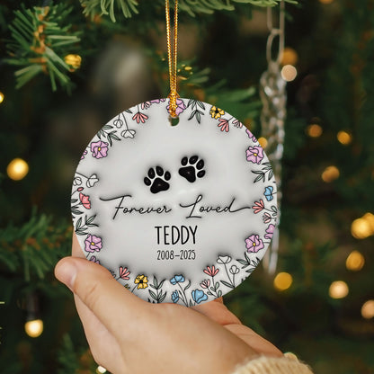 Personalized Dog Memorial 3D Effect Ornament Pet Memorial