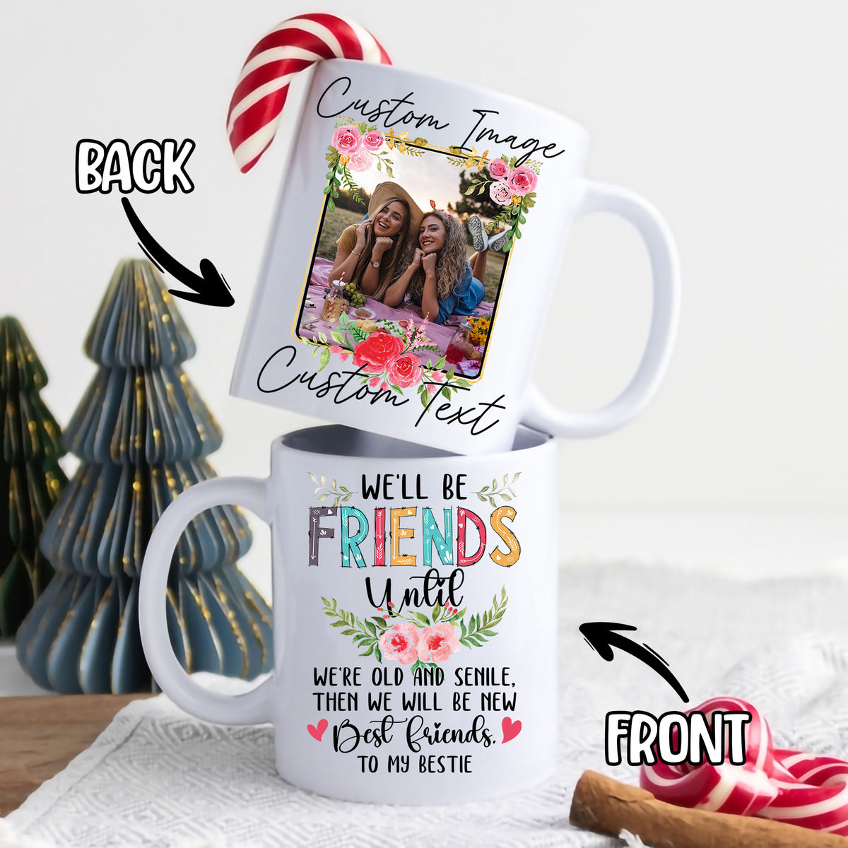 Personalized Customized Photo Mug For Bestie Custom Image Photo Coffee Mugs 11Oz