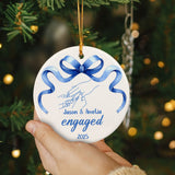 Personalized First Christmas Engaged Ornament