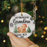 Personalized Gift Christmas Grandma Custom 3D Inflated Effect Ornament