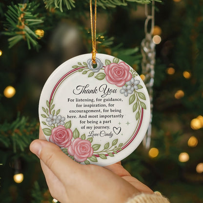 Personalized Thank You Christmas Ornament 3D Inflated Effect Appreciation Gift