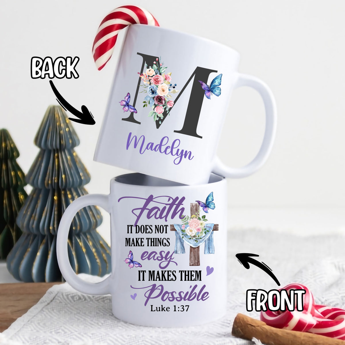 Personalized Customized Christian Gifts Init Letter Religious Mug Custom Name
