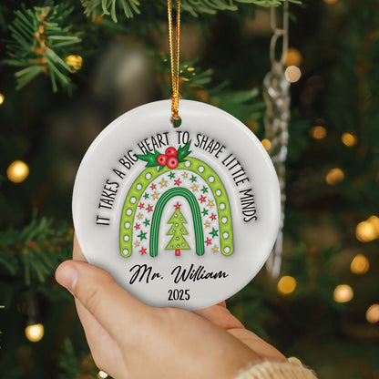 Personalized Teacher Christmas Ornament 3D Inflated Effect