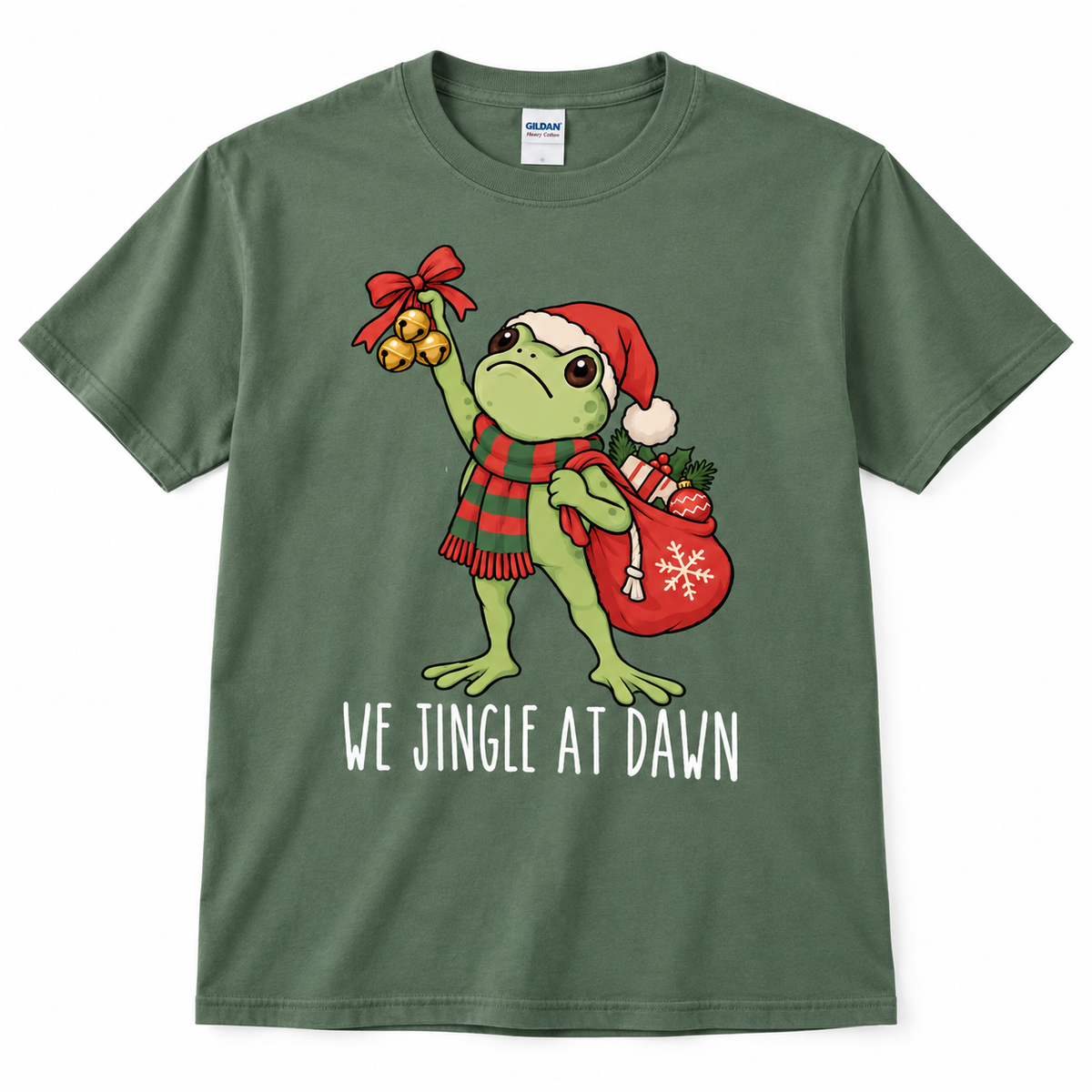 We Jingle At Dawn Frog Funny Christmas T Shirt