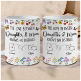 Personalized Daughter And Mom Custom Map Distance Effect Coffee Mug