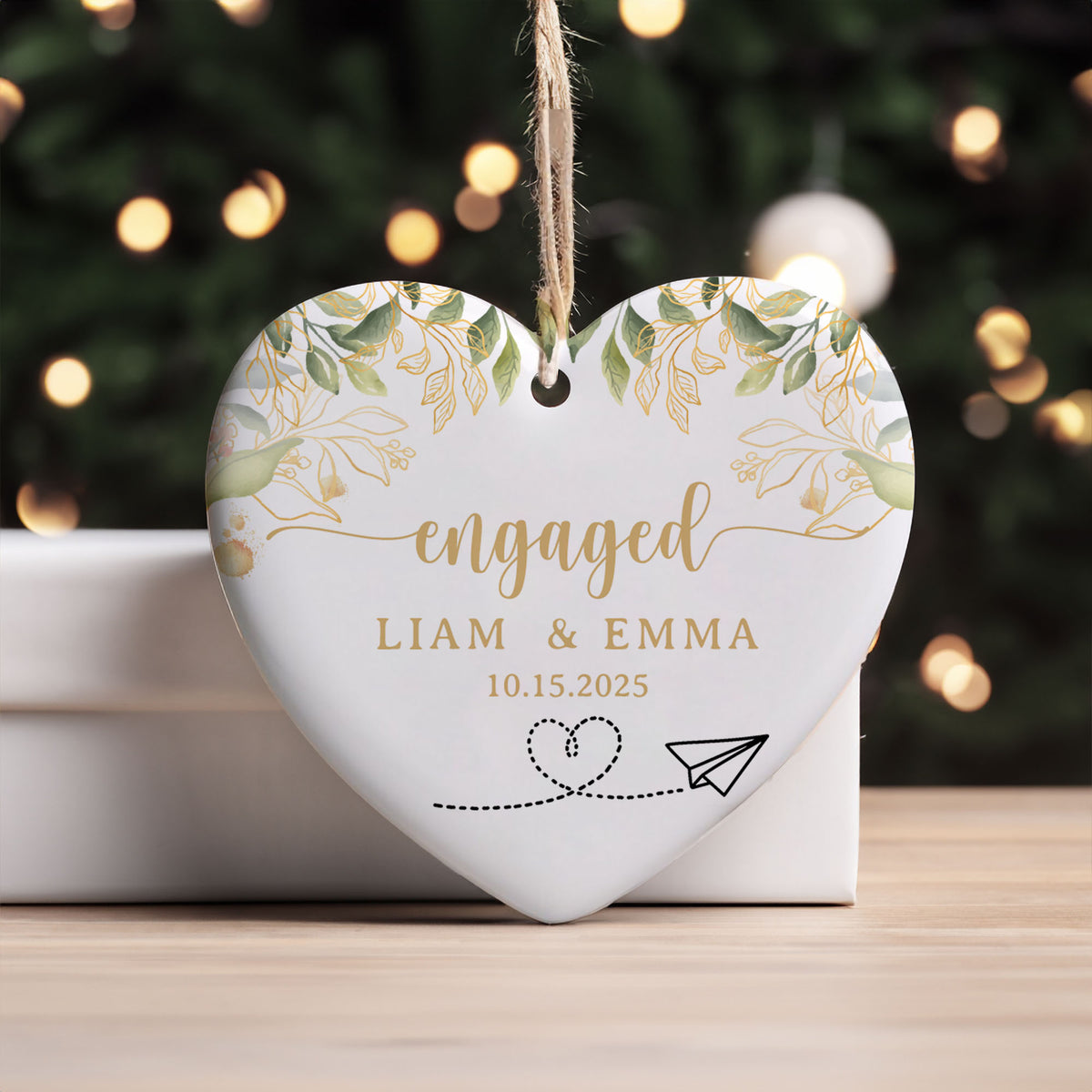 Personalized Ornament Engagement Gifts for Couples Engagement Gifts