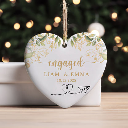 Personalized Ornament Engagement Gifts for Couples Engagement Gifts