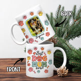 Personalized Custom Image 2D Dog Mom Coffee Mugs 11Oz Photo & Name
